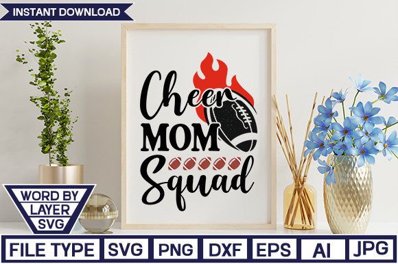 Cheer Mom Squad SVG Cut File: A Designer’s Review
