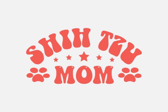Shih Tzu Mom Typography SVG Design Review
